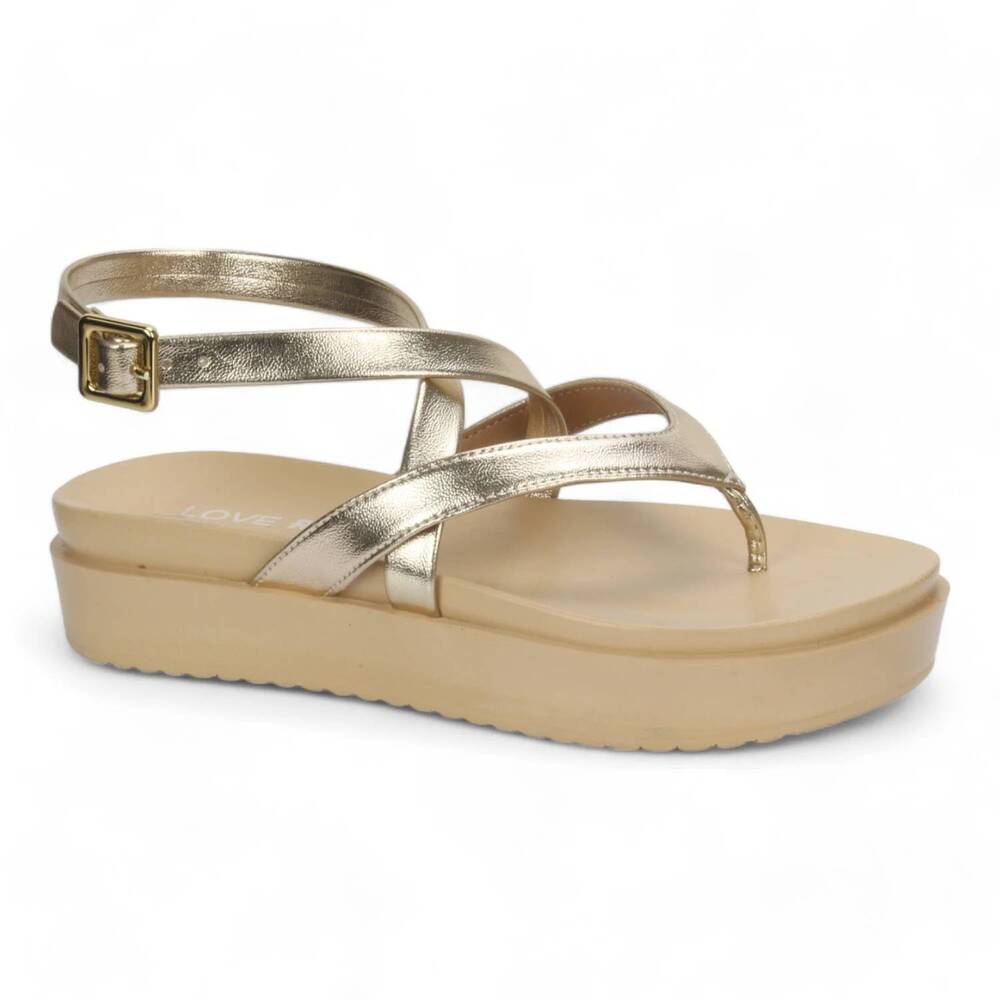 NEW LOVE RIO women's arpoador seaside sandal in gold